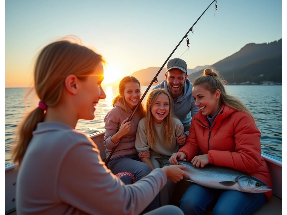 Charter fishing expeditions on BC coastline